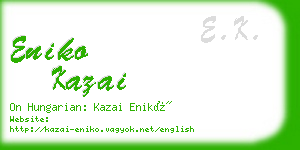 eniko kazai business card